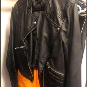 Black leather jacket